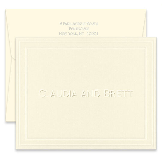 Tradition Folded Note Cards - Embossed